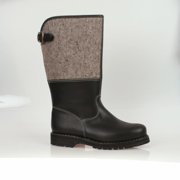 zwiegenähter Herren-Filzstiefel Salober in schwarz