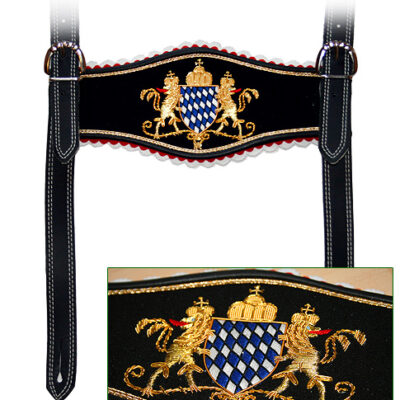 Bayernwappen-Hosenträger mit Handstickerei