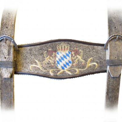 Individueller Hosenträger mit Bayernwappen und Löwen