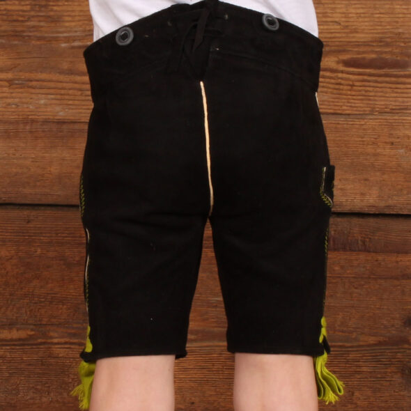 Wildbock-Lederhose Prien moosgrün ohne Beinstickerei – Bild 4